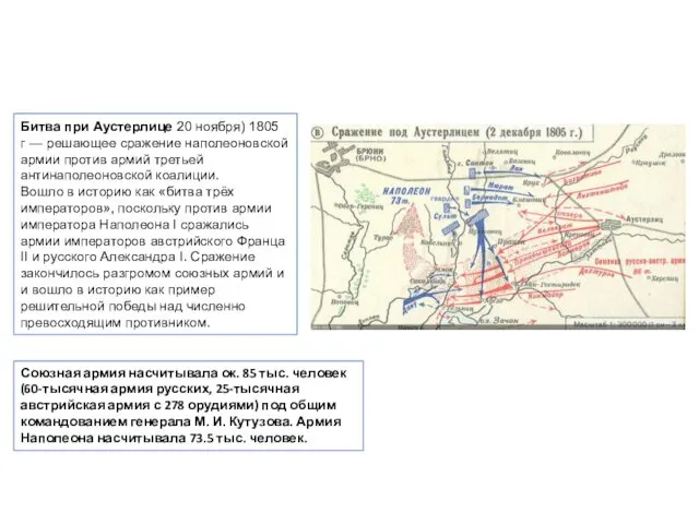 Битва при Аустерлице 20 ноября) 1805 г — решающее сражение