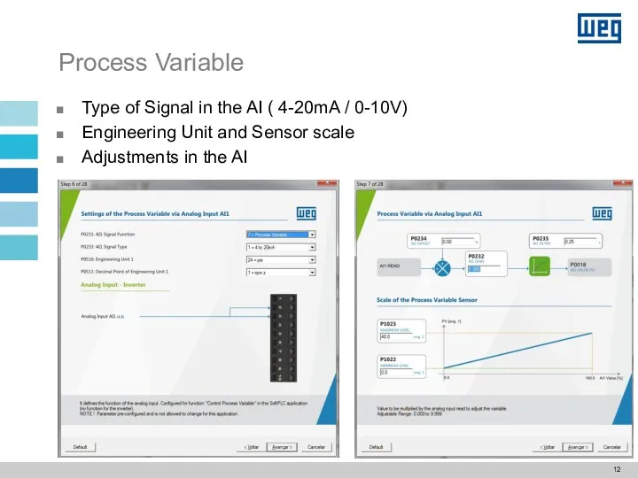 Process Variable Type of Signal in the AI ( 4-20mA