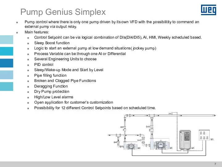 Pump Genius Simplex Pump control where there is only one