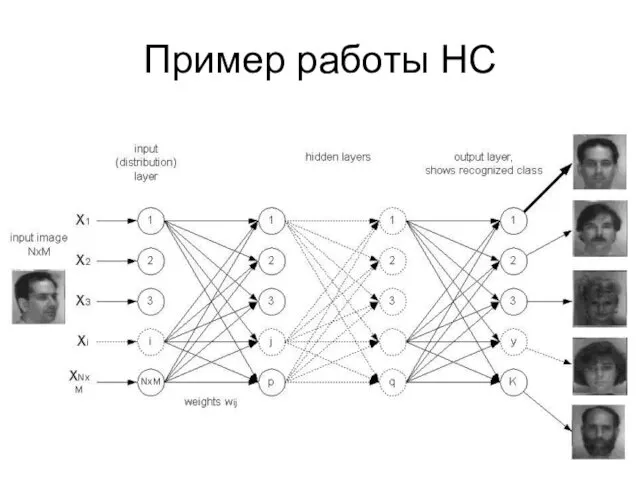 Пример работы НС