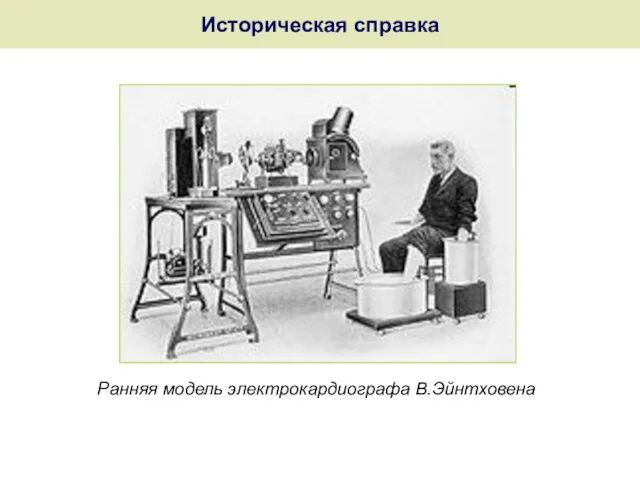 Историческая справка Ранняя модель электрокардиографа В.Эйнтховена