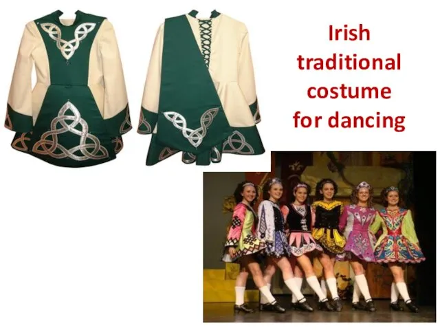 Irish traditional costume for dancing