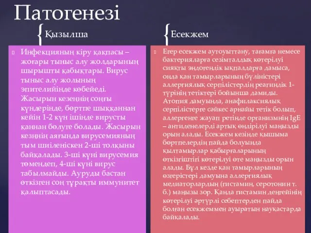 Қызылша Инфекцияның кіру қақпасы – жоғары тыныс алу жолдарының шырышты