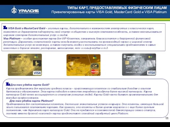 L VISA Gold и MasterCard Gold – элитные карты, дополнительно к возможностям электронных