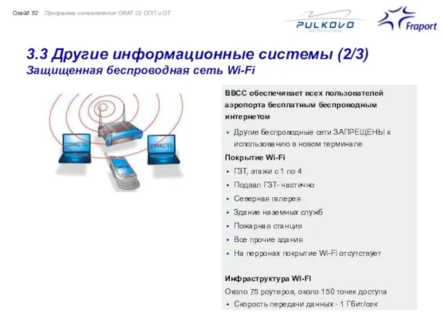 3.3 Другие информационные системы (2/3) Защищенная беспроводная сеть Wi-Fi Программа ознакомления ORAT 02