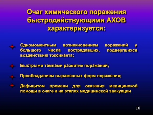 Одномоментным возникновением поражений у большого числа пострадавших, подвергшихся воздействию токсиканта;