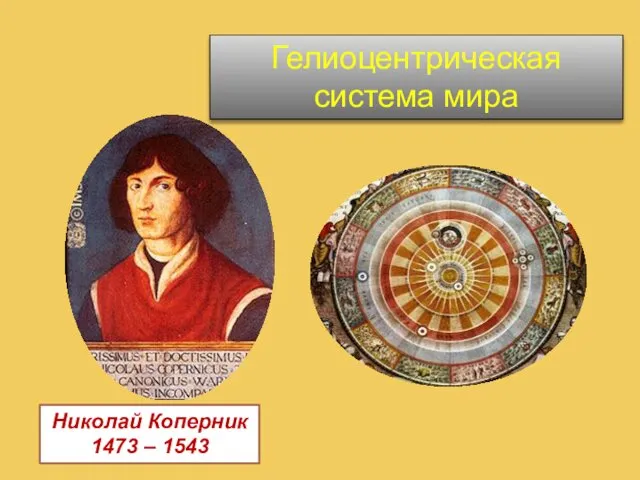 Николай Коперник 1473 – 1543 Гелиоцентрическая система мира