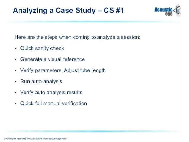 Analyzing a Case Study – CS #1 Here are the