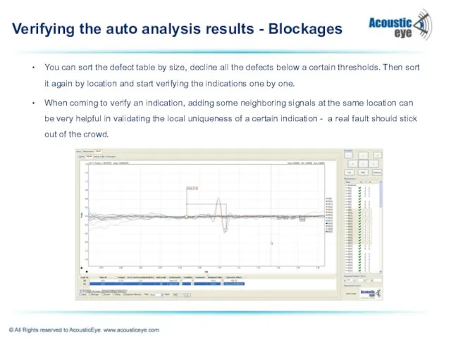 Verifying the auto analysis results - Blockages You can sort