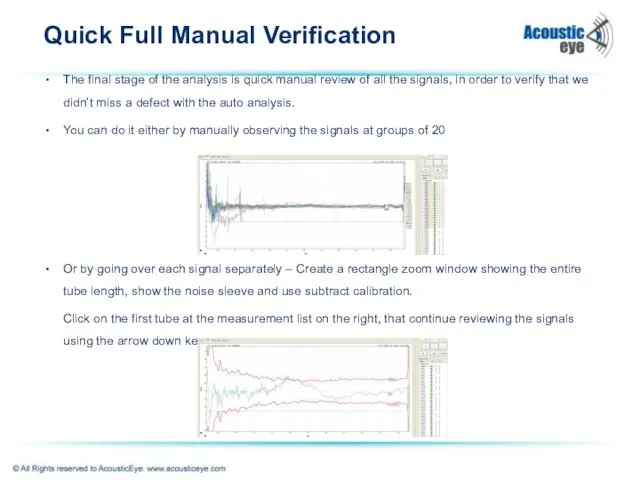 Quick Full Manual Verification The final stage of the analysis