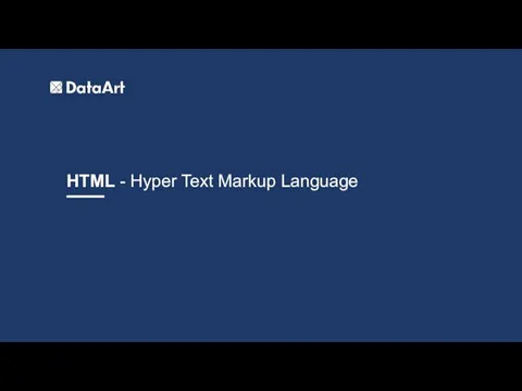 HTML - Hyper Text Markup Language