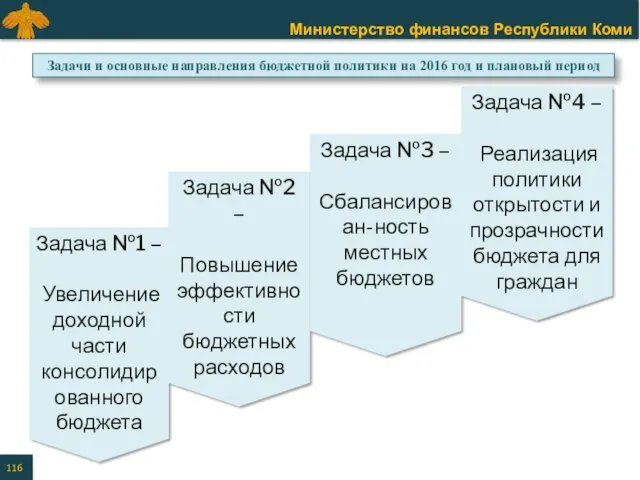 Задачи и основные направления бюджетной политики на 2016 год и