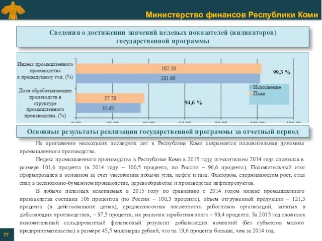 Сведения о достижении значений целевых показателей (индикаторов) государственной программы Основные