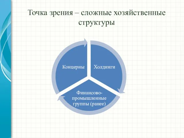 Точка зрения – сложные хозяйственные структуры