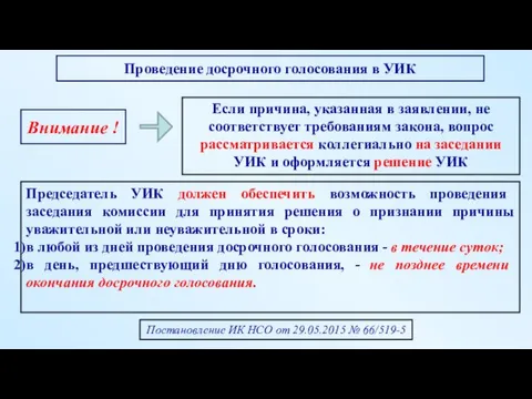 Председатель УИК должен обеспечить возможность проведения заседания комиссии для принятия