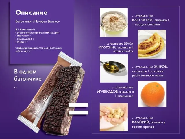 DECLARATION Natural Balance Bars Per bar*: • Energy 150 kcal