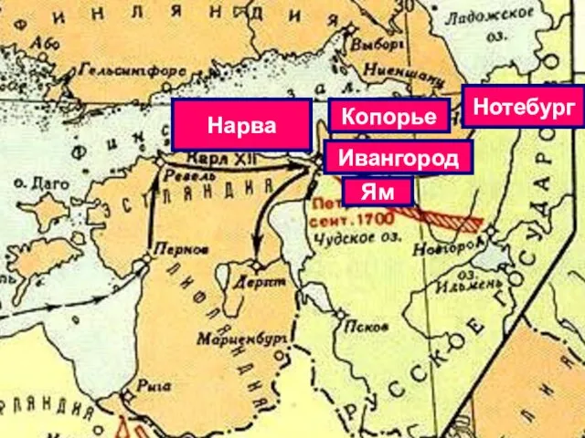 Нарва Копорье Нотебург Ям Ивангород