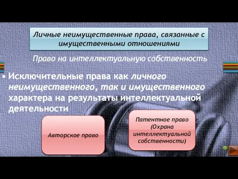 Исключительные права как личного неимущественного, так и имущественного характера на