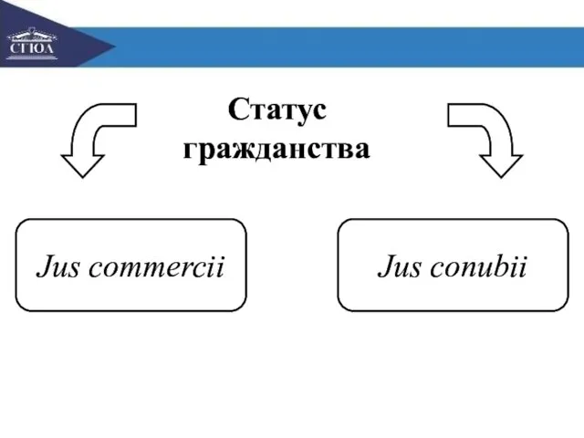 Статус гражданства Jus commercii Jus conubii