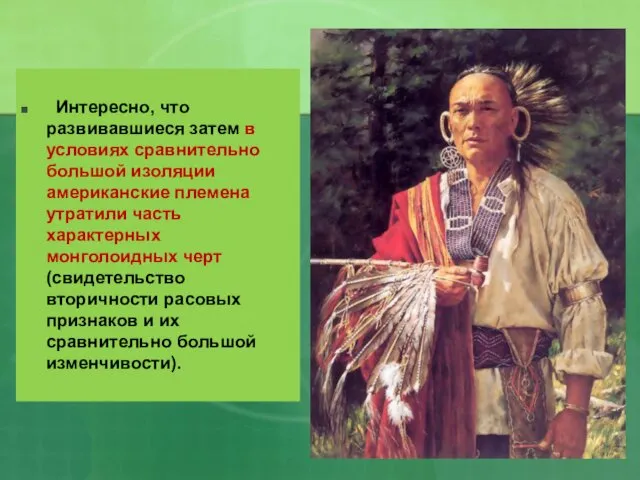 Интересно, что развивавшиеся затем в условиях сравнительно большой изоляции американские