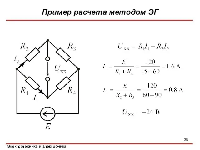 Пример расчета методом ЭГ