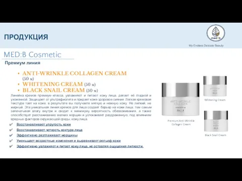 ANTI-WRINKLE COLLAGEN CREAM (50 м) WHITENING CREAM (50 м) BLACK