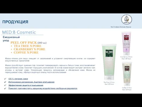 PEEL OFF PACK (180 мл) TEA TREE X PORE CRANBERRY