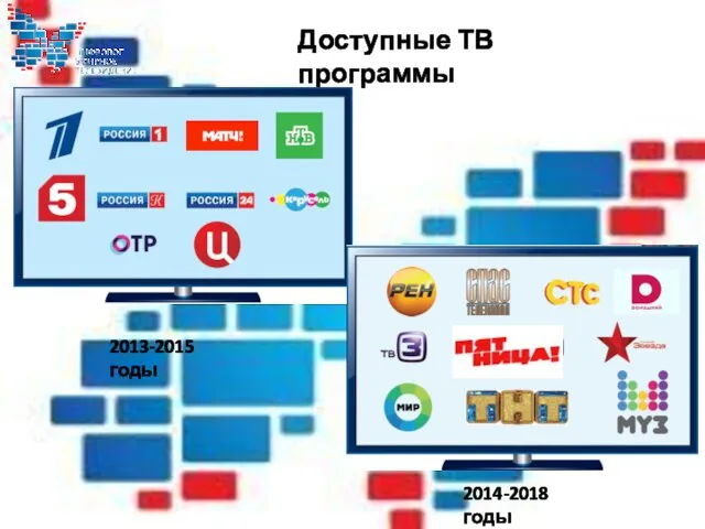 Доступные ТВ программы 2013-2015 годы 2014-2018 годы