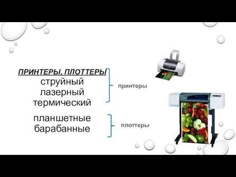 ПРИНТЕРЫ, ПЛОТТЕРЫ струйный лазерный термический планшетные барабанные плоттеры принтеры