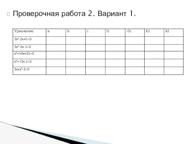 Проверочная работа 2. Вариант 1.