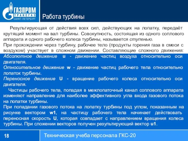 Результирующая от действия всех сил, действующих на лопатку, передаёт крутящий