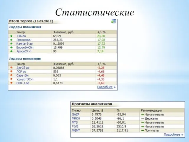 Статистические