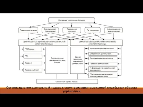 Организационно-деятельный подход к структуризации таможенной службы как объекта управления
