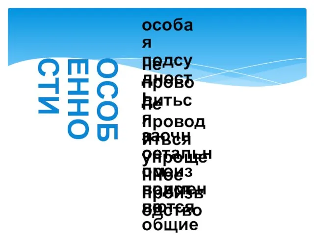 ОСОБЕННОСТИ особая подсудность не проводиться заочное производство не проводиться упрощенное