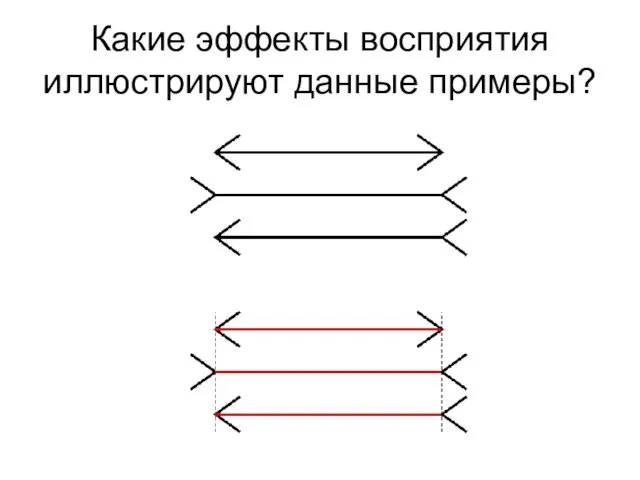 Какие эффекты восприятия иллюстрируют данные примеры?