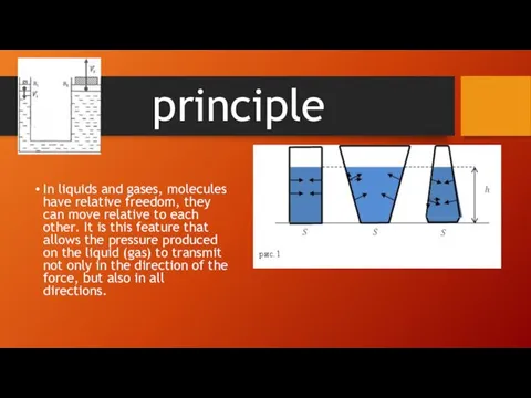 principle In liquids and gases, molecules have relative freedom, they