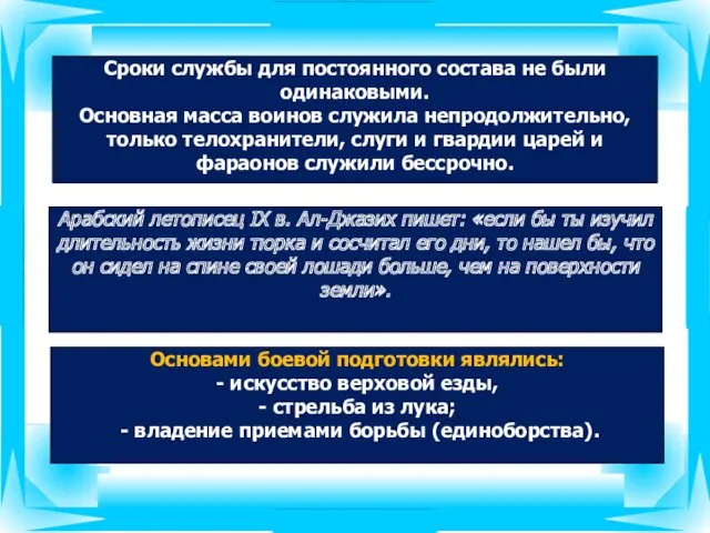 Сроки службы для постоянного состава не были одинаковыми. Основная масса