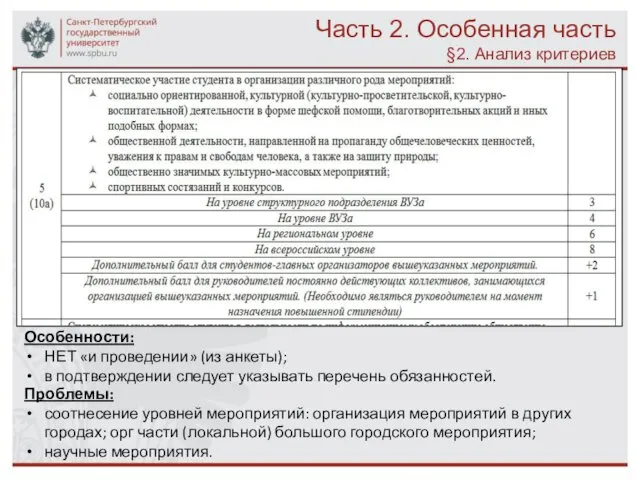 Часть 2. Особенная часть §2. Анализ критериев Особенности: НЕТ «и