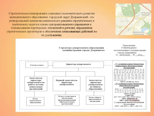 Стратегическое планирование социально-экономического развития муниципального образования- городской округ Дзержинский- это