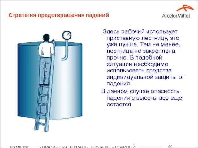 06 марта 2008 УПРАВЛЕНИЕ ОХРАНЫ ТРУДА И ПОЖАРНОЙ БЕЗОПАСНОСТИ Стратегия