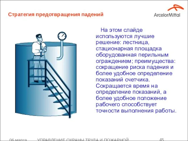 06 марта 2008 УПРАВЛЕНИЕ ОХРАНЫ ТРУДА И ПОЖАРНОЙ БЕЗОПАСНОСТИ Стратегия