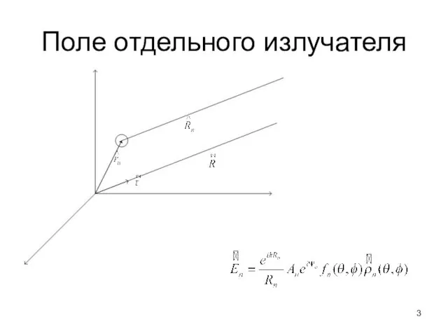 Поле отдельного излучателя