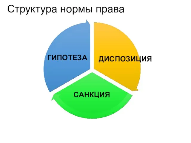 Структура нормы права ДИСПОЗИЦИЯ ГИПОТЕЗА САНКЦИЯ