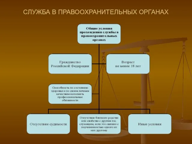 СЛУЖБА В ПРАВООХРАНИТЕЛЬНЫХ ОРГАНАХ