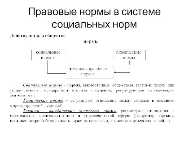 Правовые нормы в системе социальных норм