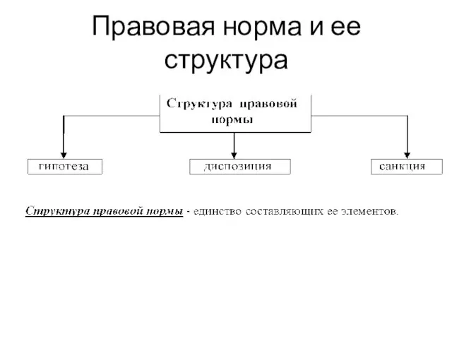 Правовая норма и ее структура