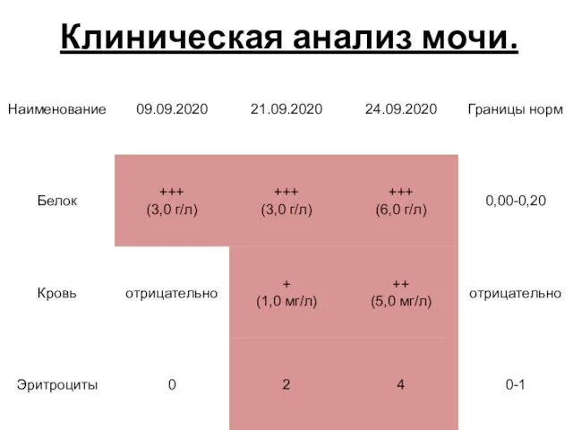 Клиническая анализ мочи.