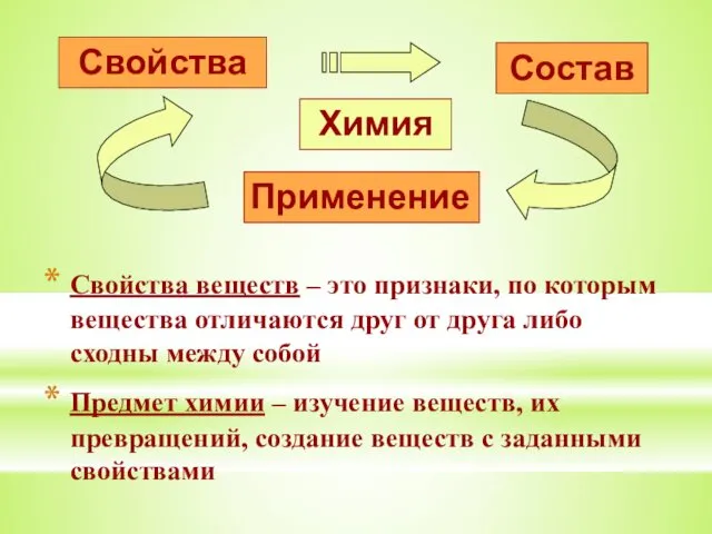 Свойства веществ – это признаки, по которым вещества отличаются друг