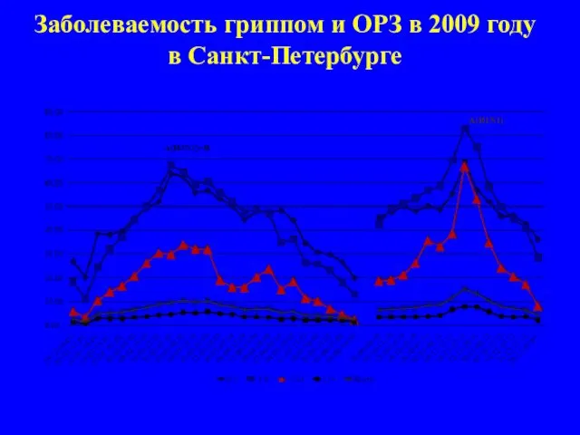 Заболеваемость гриппом и ОРЗ в 2009 году в Санкт-Петербурге A(H1N1)