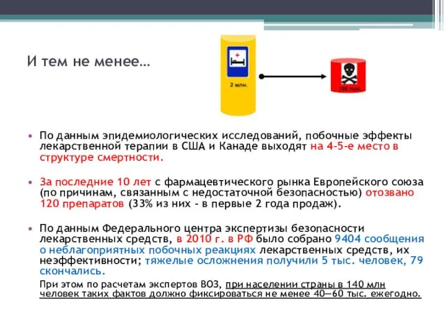 И тем не менее… По данным эпидемиологических исследований, побочные эффекты